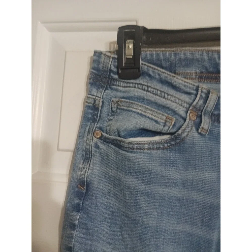 Women's J. Jill Denim Hi Rise Straight Leg Crop Jeans Size 6P Raw Hem - Picture 2 of 7